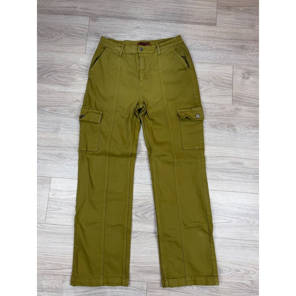 Judy Blue Olive Green Cargo‎ Pants Straight Leg Garment Dyed JB88842C Size 11/30